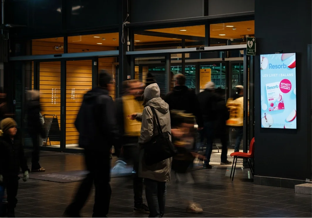 Digital skärm från Acticom i en sportarena
