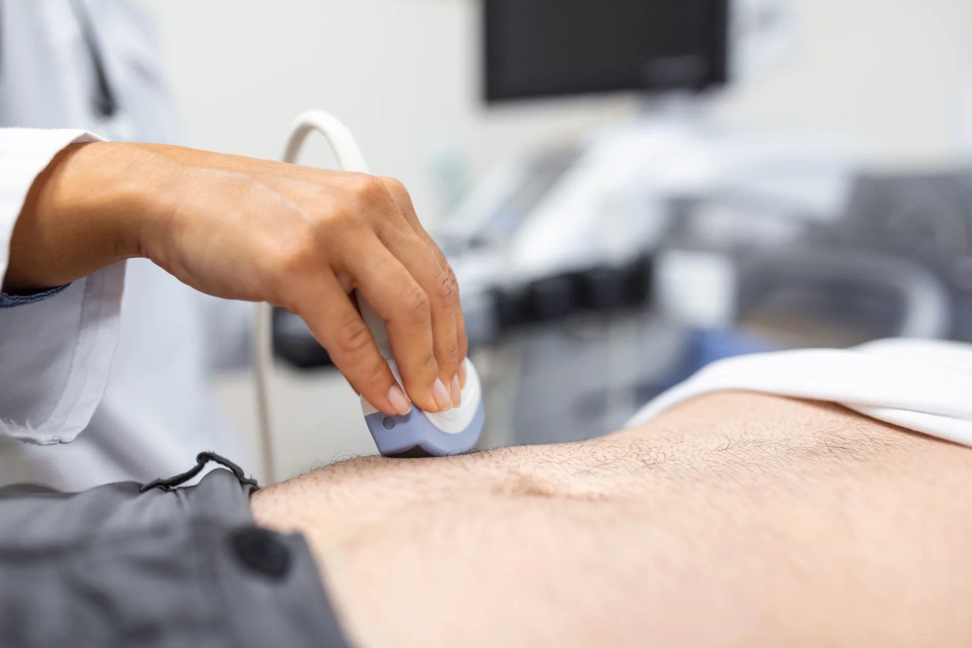 Ultrasound on man