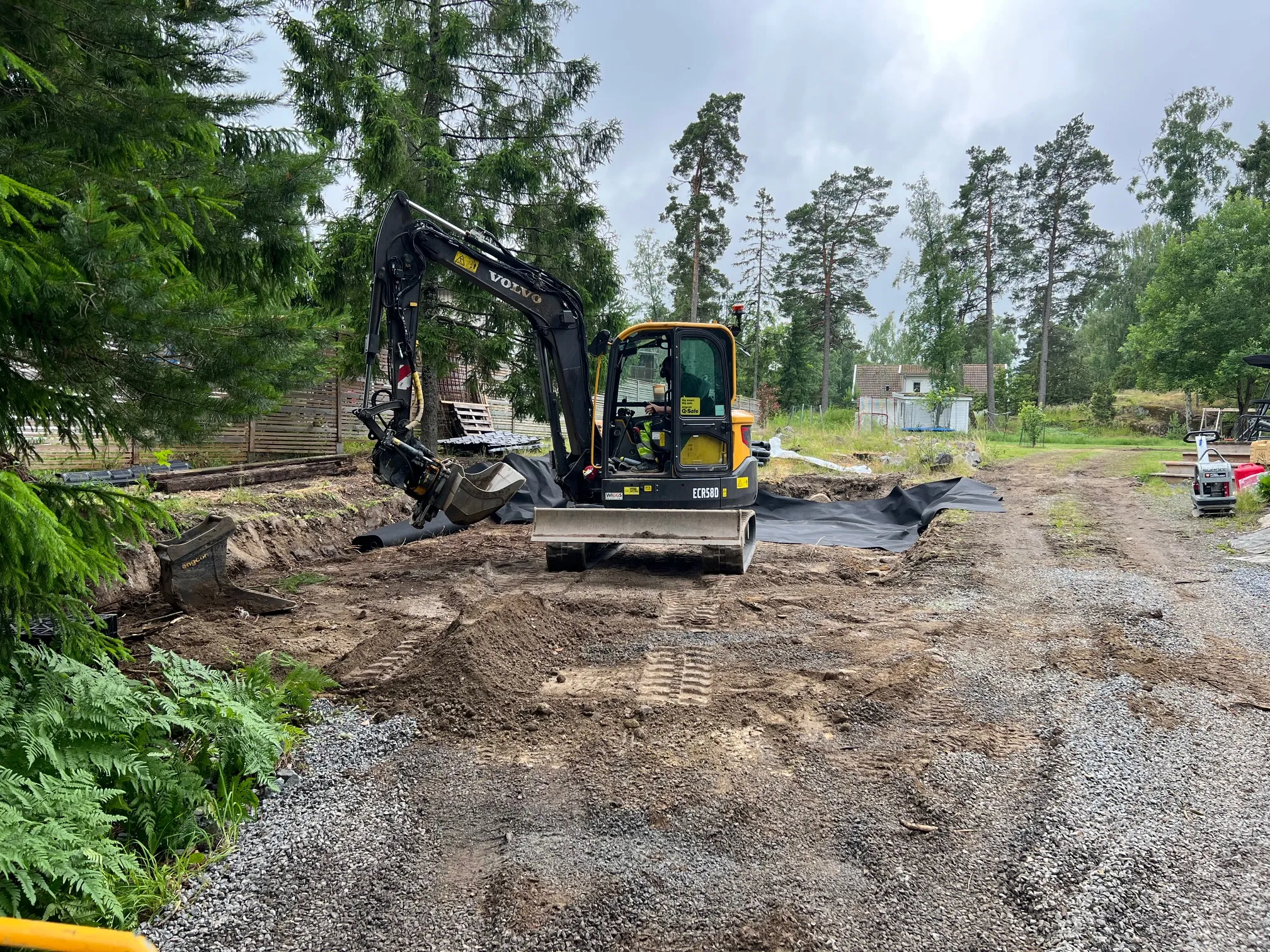 Kostnad för markarbeten i garagebygge